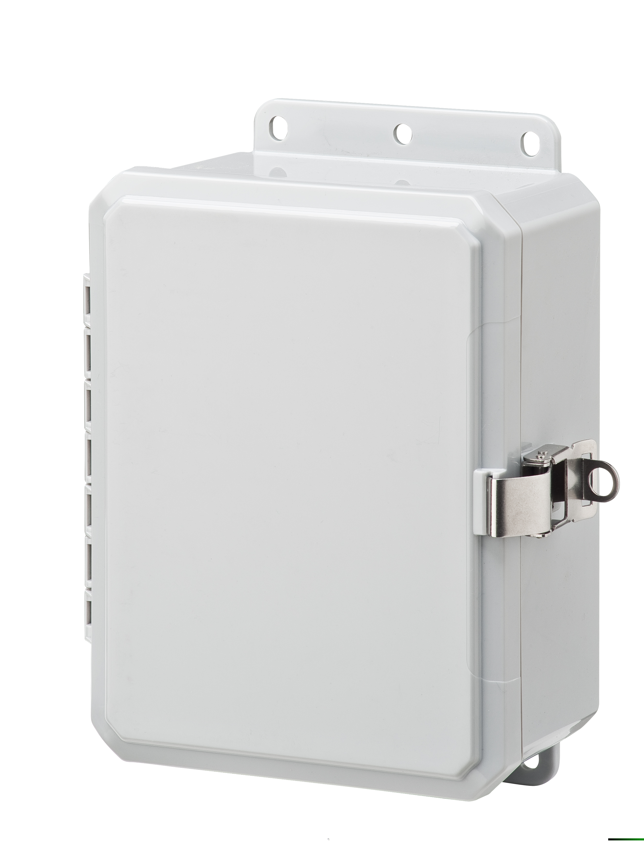 Integra Wallmount Enclosure; 8" x 6" x 3"; Polycarbonate; Solid Cover; Hinge - Low Profile Connection; NEMA 4X
